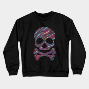 Skull and Bones Halloween Art Retro Pattern Crewneck Sweatshirt